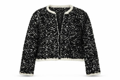 Napa Girl Womens Black Chunky Knit Wool Blend Cardigan Size L