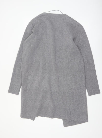 Vero Moda Women Grey Long Sleeve V-Neck Knit Cardigan L