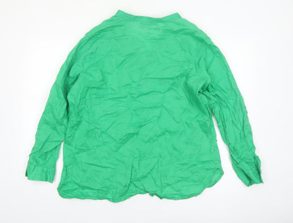Dunnes Women’s Green Linen Button-Up Shirt Size L