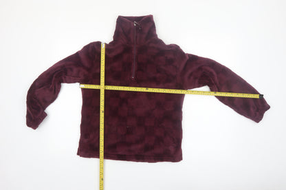 Jane and Bleecker Womens Burgundy Fleece Pyjama Set S Winter Warm Loungewear