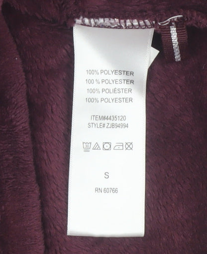 Jane and Bleecker Womens Burgundy Fleece Pyjama Set S Winter Warm Loungewear