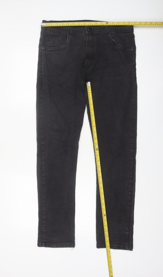 EXXO Men's Black Slim Skinny Jeans Size 44 Stretch Denim