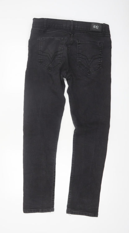 EXXO Men's Black Slim Skinny Jeans Size 44 Stretch Denim