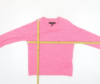 Vero Moda Womens Pink Crew Neck Knit Pullover Jumper XS