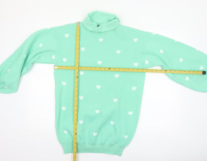 Heartbreak Women's Green Roll Neck Pullover Jumper Size 12