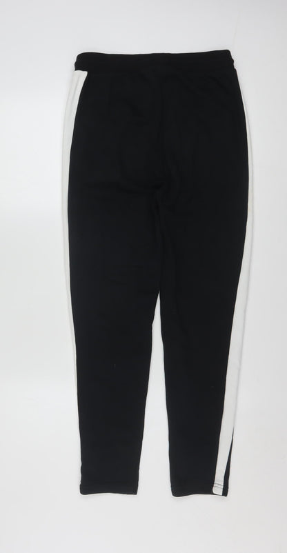 Puma Womens Black Jogger Trousers Size 8 Slim Fit Stretch Cotton