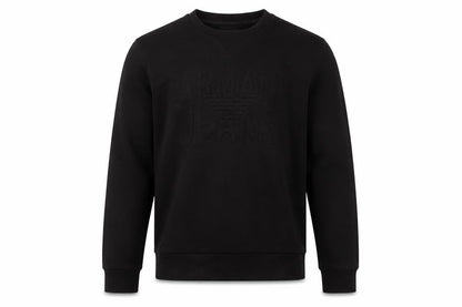 Armani Jeans Men's Black Small Crew Neck Logo Pullover Sweatshirt