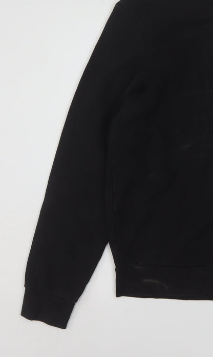 Armani Jeans Men's Black Small Crew Neck Logo Pullover Sweatshirt