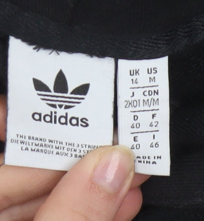 Adidas Women Black Size 14 Pullover Hoodie Cotton Blend Casual