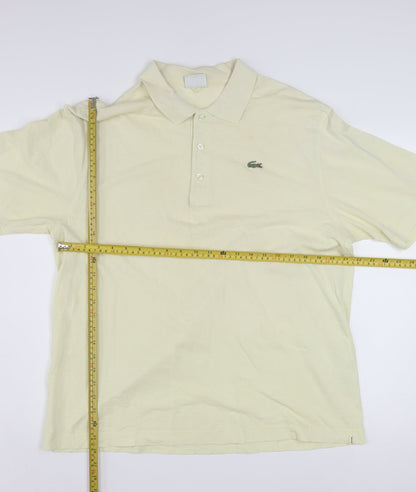 Lacoste Men’s Beige Short Sleeve Cotton Polo Shirt Size XL