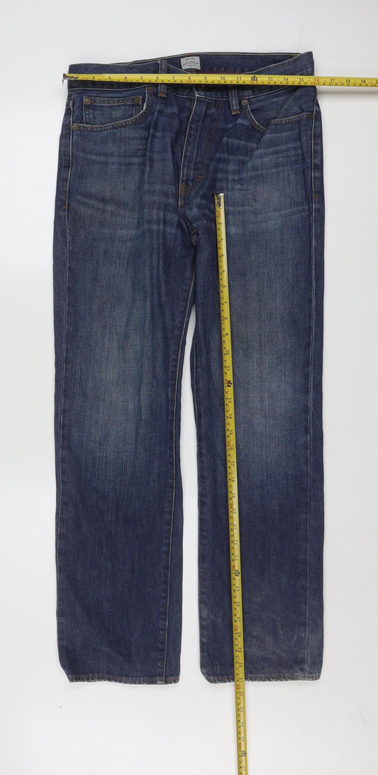 J.Crew Men's Blue Slim Straight Denim Jeans 31W 30L Cotton