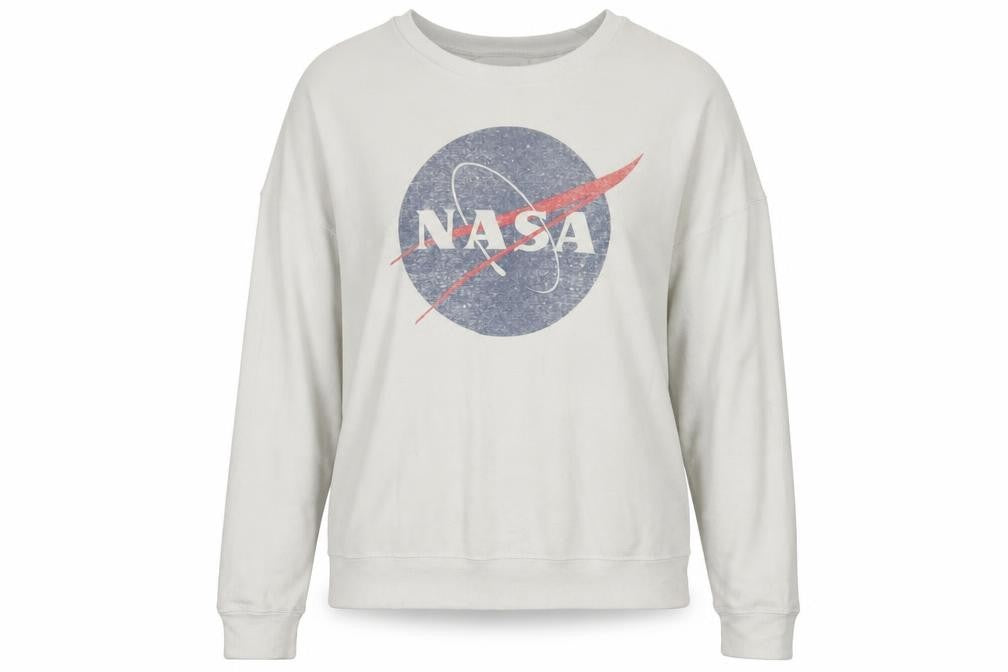 Zoe + Liv Women's White NASA Graphic Pullover Sweatshirt XL