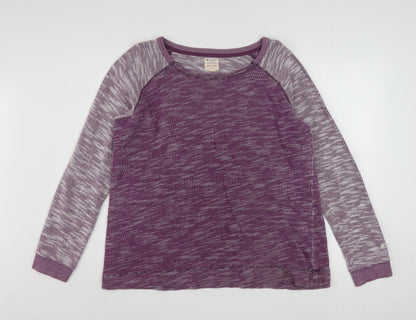Champion Women's Purple Marl Long Sleeve Pullover Sweatshirt XL