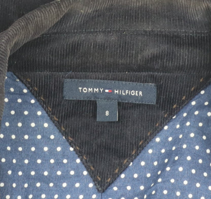 Tommy Hilfiger Women's Black Corduroy Blazer Size 8 Classic Fit