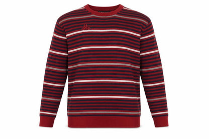Kappa Mens Red Striped Crew Neck Pullover Jumper XL