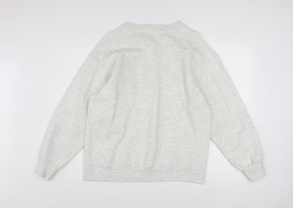 Top Threads Men's Grey Alaska Embroidered Pullover Sweatshirt Size L