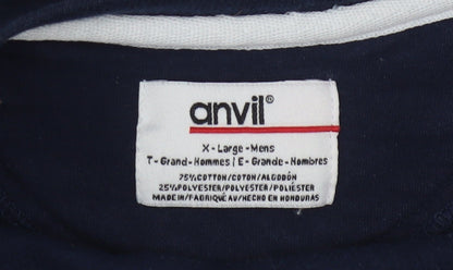 Anvil Navy Sweatshirt Women XL Colorado Christian University Logo