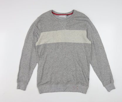 Five Four Men's Grey L Crew Neck Pullover Sweatshirt