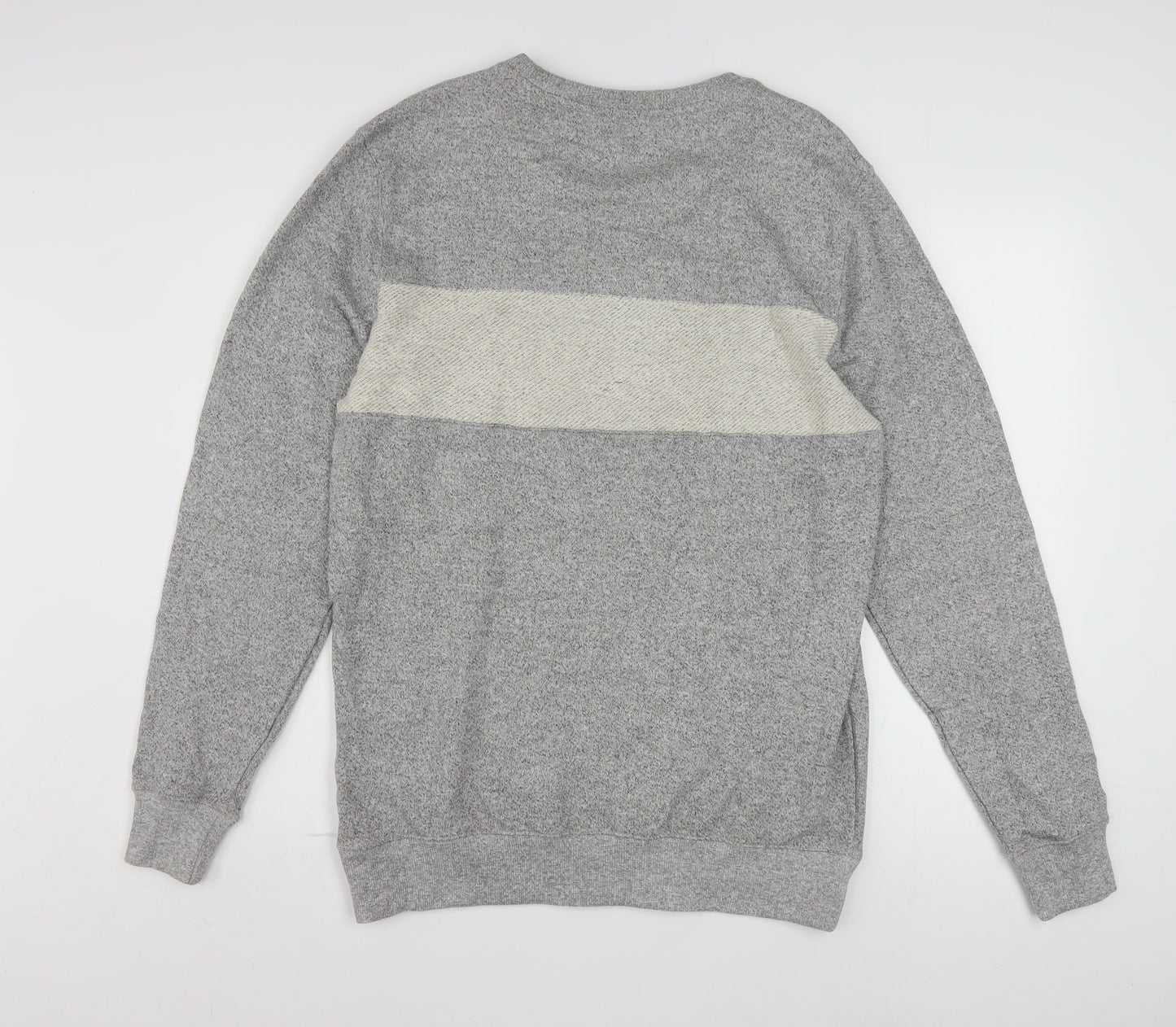 Five Four Men's Grey L Crew Neck Pullover Sweatshirt