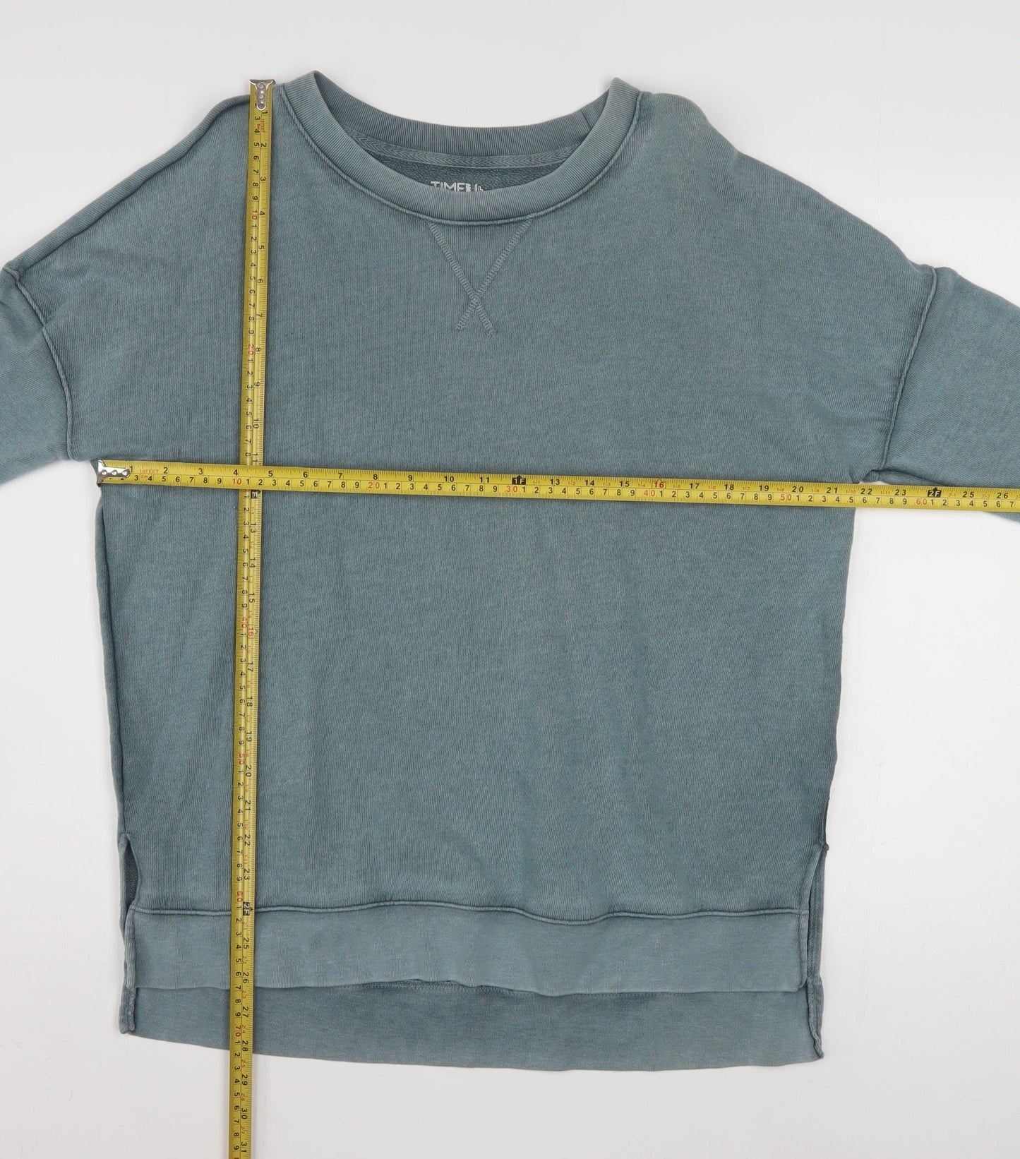 Time and Tru Women’s Gem Slate Blue Pullover Sweatshirt Size 12-14