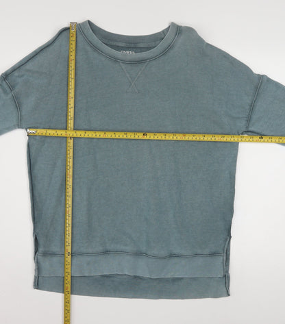 Time and Tru Women’s Gem Slate Blue Pullover Sweatshirt Size 12-14