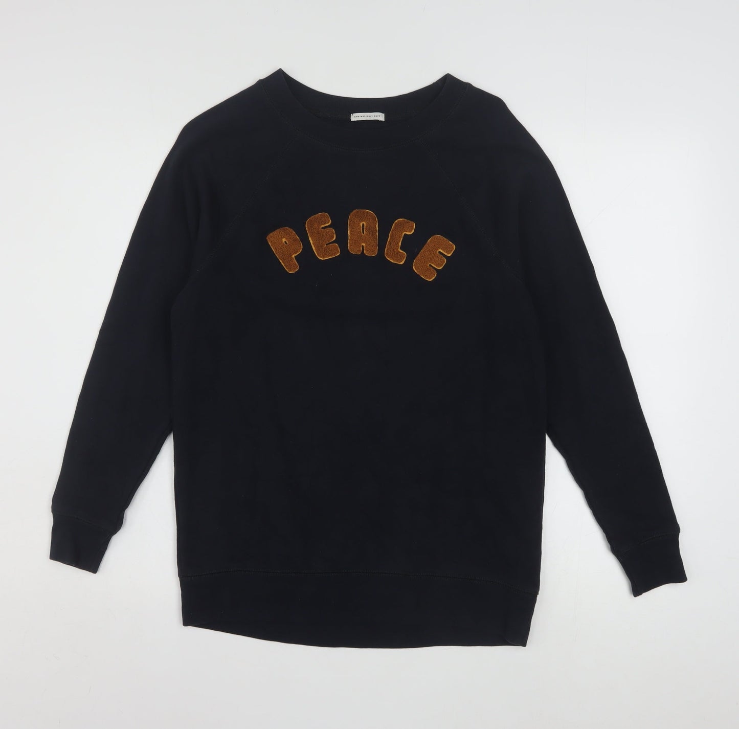 American Eagle Womens Black Long Sleeve Pullover Sweatshirt XXS