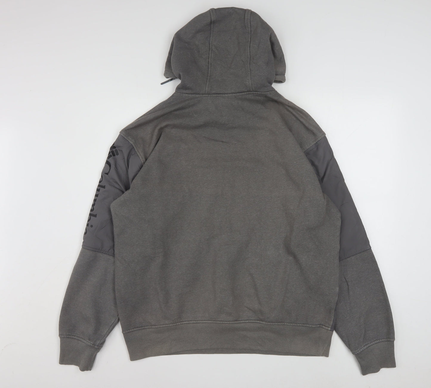 Columbia Men's Grey Pullover Hoodie L Fleece Outdoor Sweatshirt