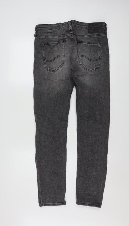 Lee Men’s Grey Malone Slim Fit Jeans W31 L30 Mid Rise Denim