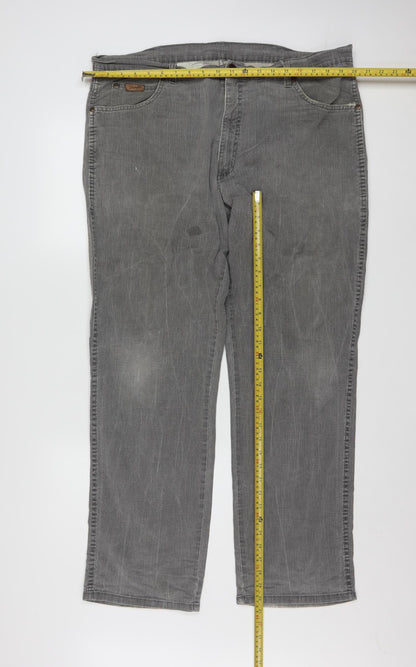 Wrangler Men's Grey Texas Stretch Straight Jeans W40 L32