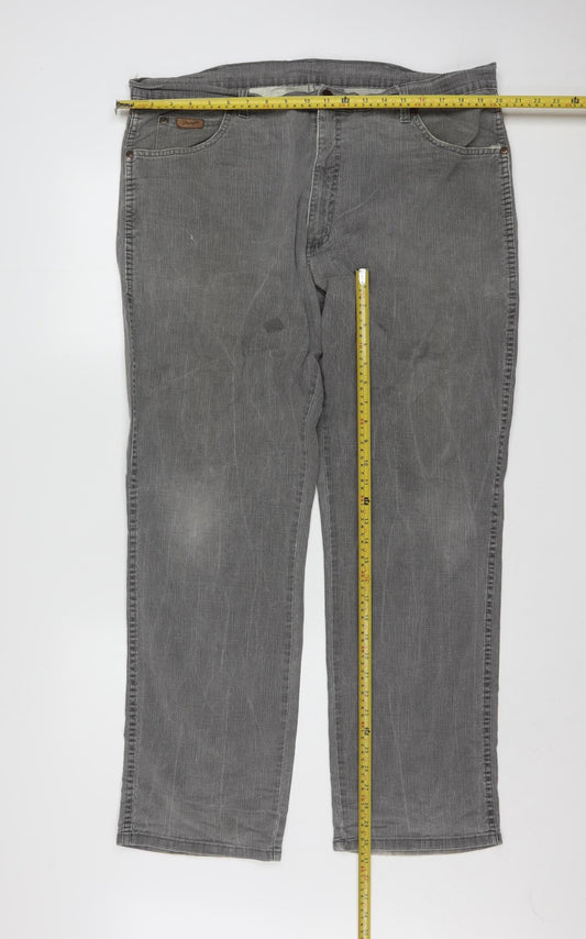 Wrangler Men's Grey Texas Stretch Straight Jeans W40 L32