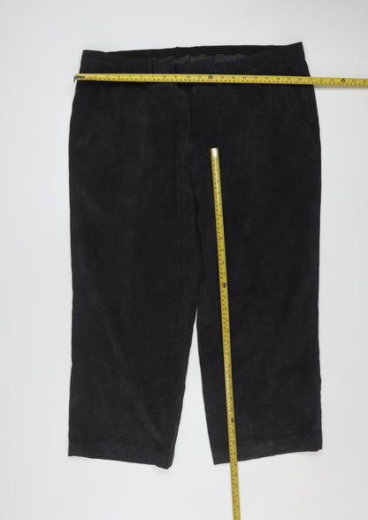 Cortefiel Men's Black Corduroy Chino Trousers Size 2XL 38W