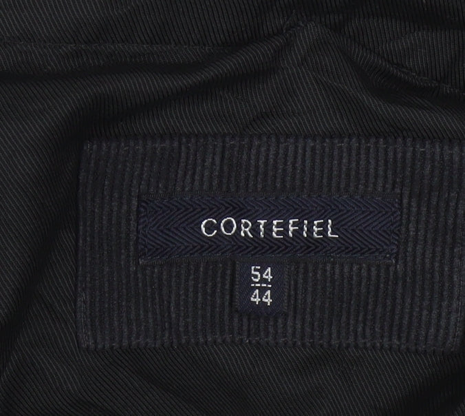 Cortefiel Men's Black Corduroy Chino Trousers Size 2XL 38W