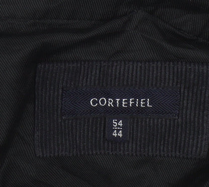 Cortefiel Men's Black Corduroy Chino Trousers Size 2XL 38W