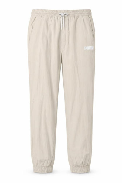 Puma Men Beige Cotton Jogger Trousers XL Regular Fit