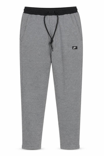 Nike Men's Grey Jogger Trousers M Regular Fit Cotton Blend