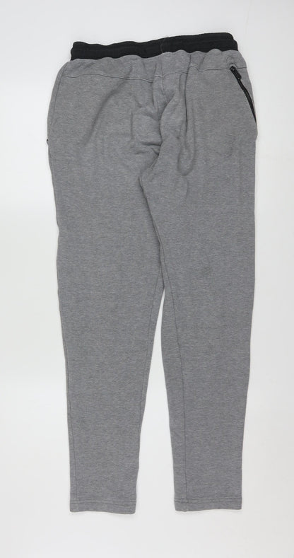 Nike Men's Grey Jogger Trousers M Regular Fit Cotton Blend