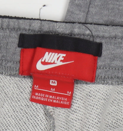 Nike Men's Grey Jogger Trousers M Regular Fit Cotton Blend