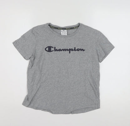 Champion Womens Grey Medium Basic Cotton T-Shirt