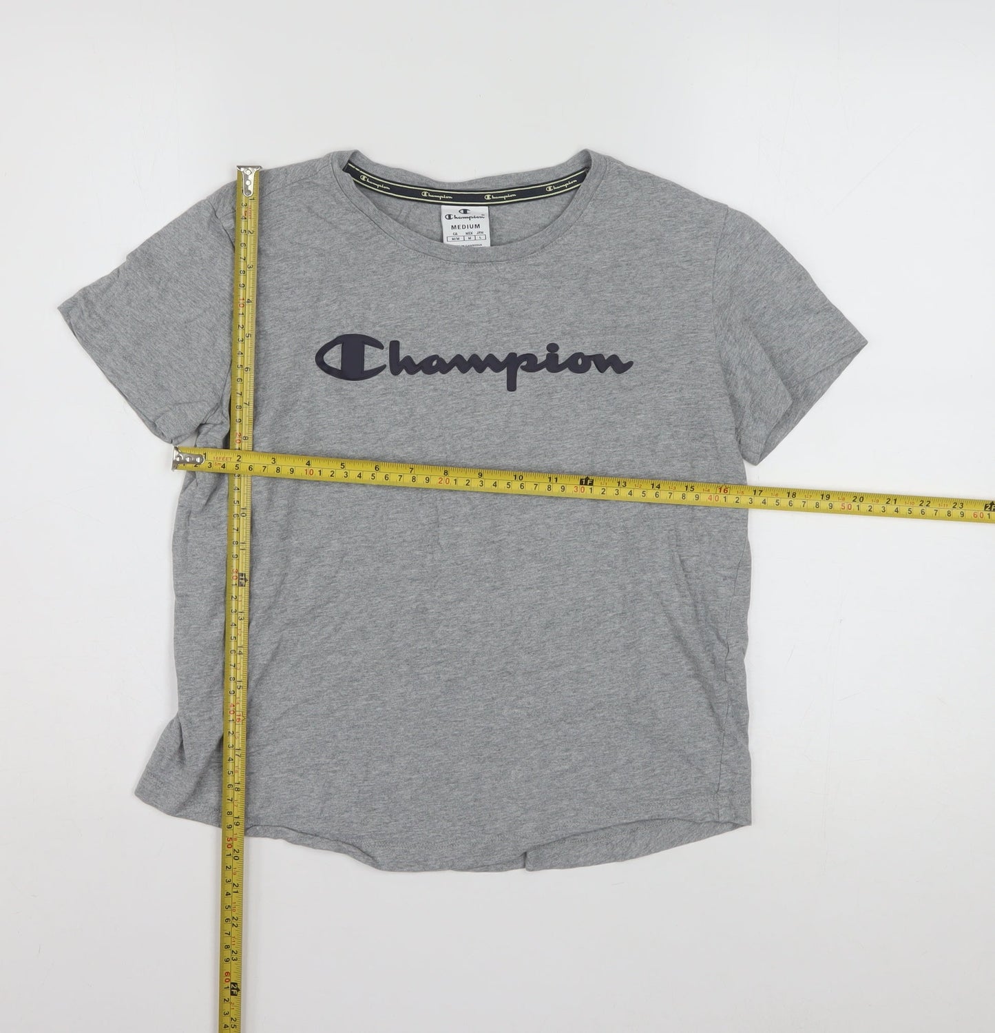 Champion Womens Grey Medium Basic Cotton T-Shirt