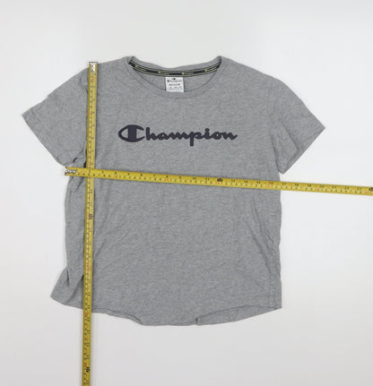 Champion Womens Grey Medium Basic Cotton T-Shirt