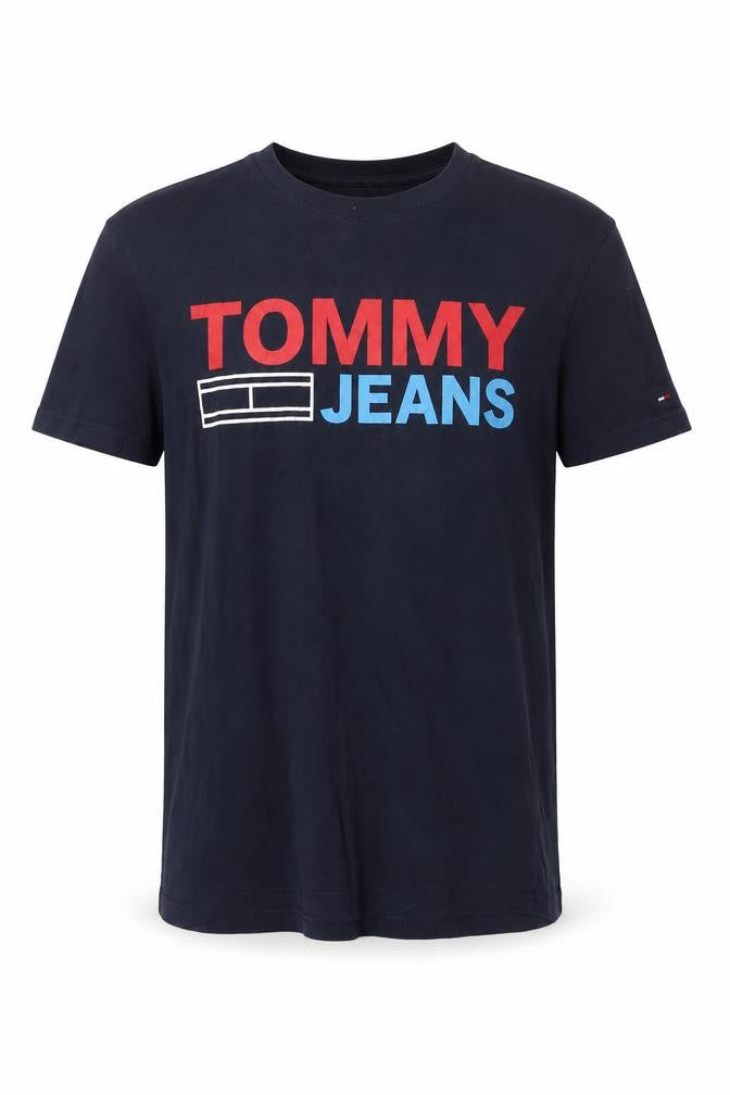 Tommy Jeans Men's Navy XS Regular Fit Graphic Cotton T-Shirt