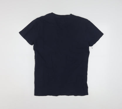 Tommy Jeans Men's Navy XS Regular Fit Graphic Cotton T-Shirt