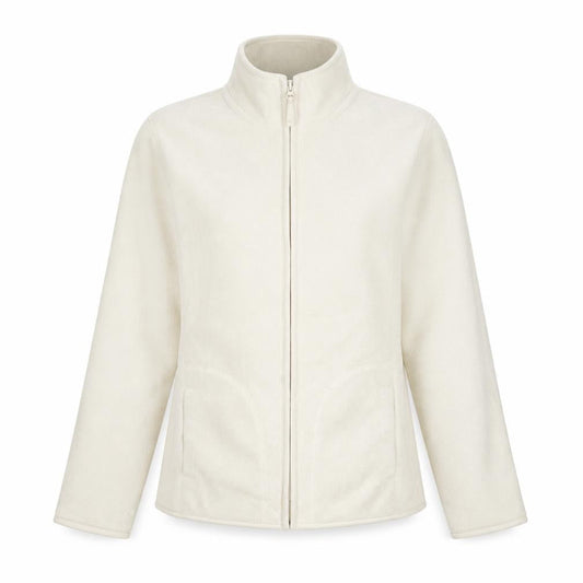SB Active Womens Ivory Fleece Full Zip Jacket Size M Regular Fit
