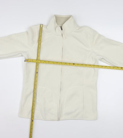 SB Active Womens Ivory Fleece Full Zip Jacket Size M Regular Fit