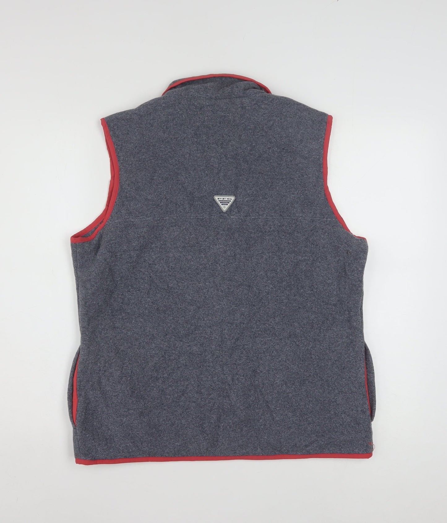 Columbia Mens Grey Fleece Bodywarmer Waistcoat L Outdoor Zip Vest