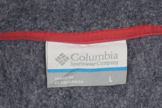 Columbia Mens Grey Fleece Bodywarmer Waistcoat L Outdoor Zip Vest