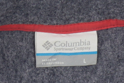 Columbia Mens Grey Fleece Bodywarmer Waistcoat L Outdoor Zip Vest