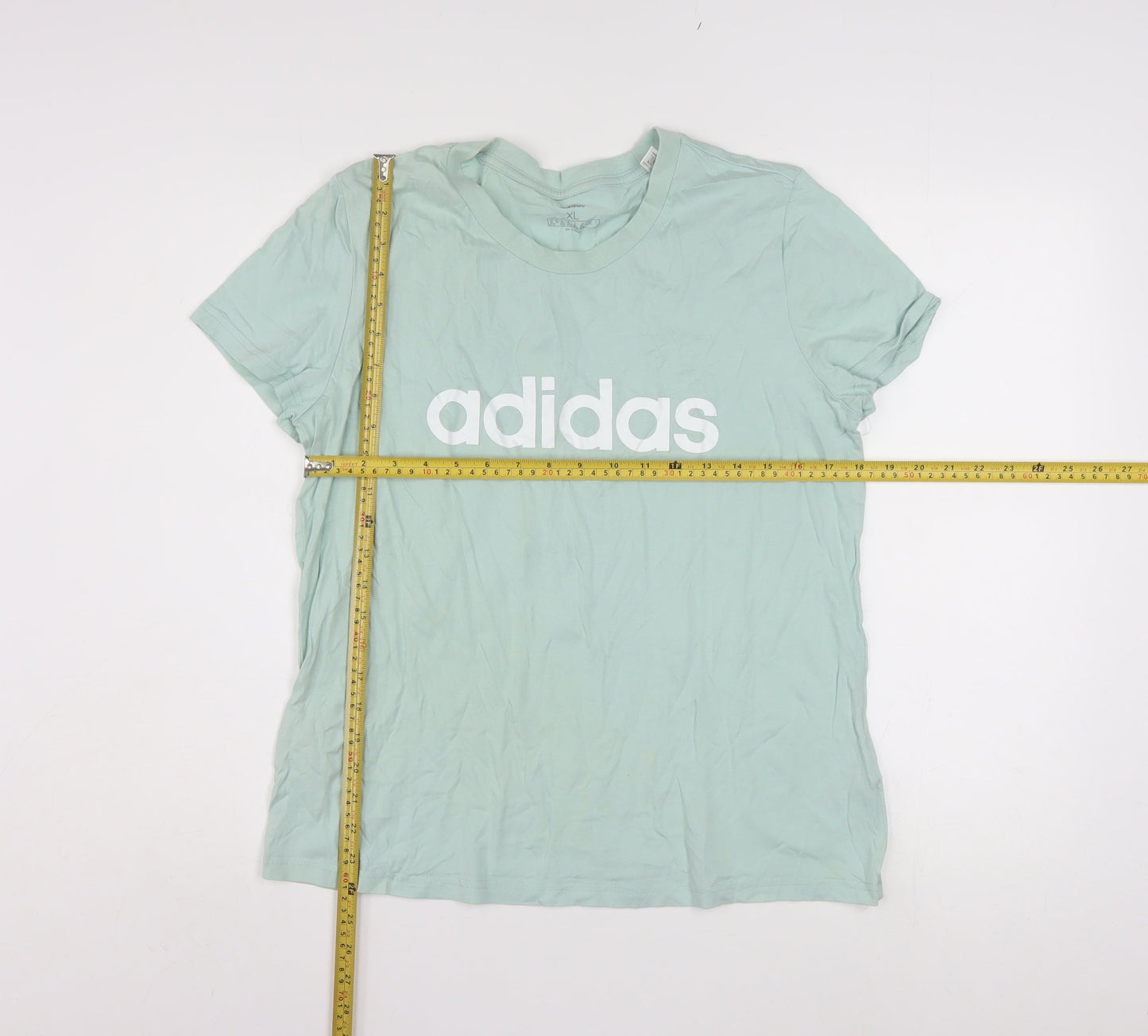 Adidas Womens Green XL Basic Cotton Short Sleeve T-Shirt
