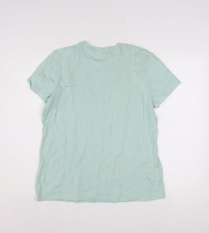 Adidas Womens Green XL Basic Cotton Short Sleeve T-Shirt