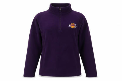 Champion Women's Purple 1/4 Zip Fleece Sweatshirt - M